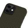 Чехол PITAKA MagEZ Case для iPhone 12 зелёный карбон - Twill (KI1205M) - фото № 3