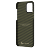 Чехол PITAKA MagEZ Case для iPhone 12 зелёный карбон - Twill (KI1205M) - фото № 4