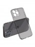 Силиконовый чехол Gurdini с защитой камеры 1 мм для iPhone 13 Pro Max серый