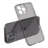 Силиконовый чехол Gurdini с защитой камеры 1 мм для iPhone 13 Pro Max серый