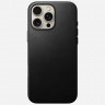 Кожаный чехол Nomad Traditional Leather Case с MagSafe для iPhone 16 Pro Max черный (Black) - фото № 3