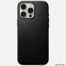 Кожаный чехол Nomad Traditional Leather Case с MagSafe для iPhone 16 Pro Max черный (Black) - фото № 4