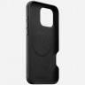 Кожаный чехол Nomad Traditional Leather Case с MagSafe для iPhone 16 Pro Max черный (Black) - фото № 6