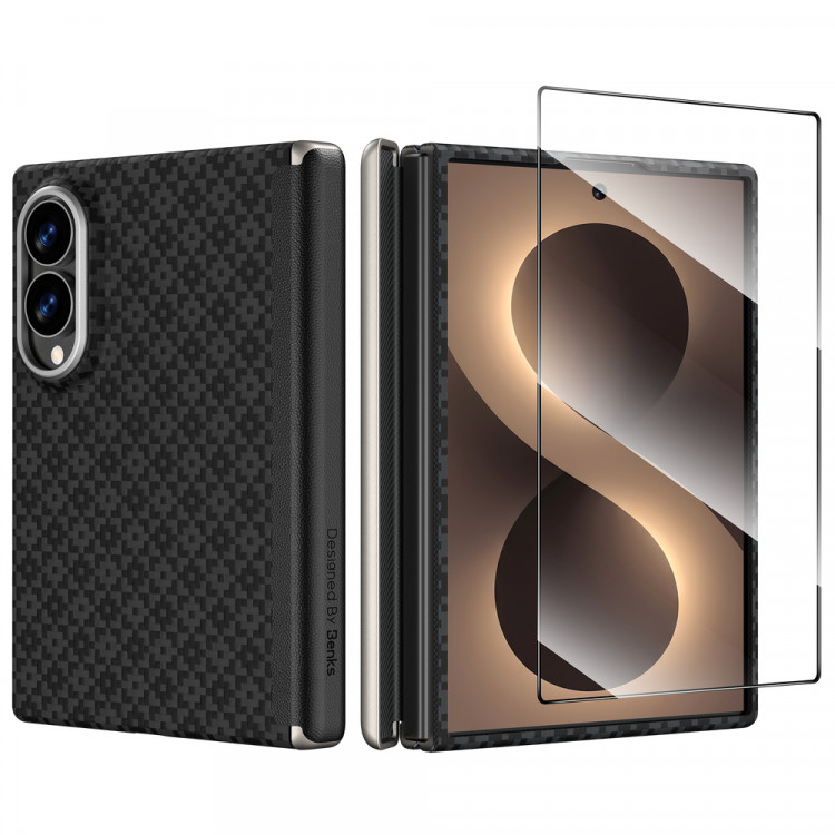 Чехол + стекло Benks ArmorAir для Samsung Galaxy Z Fold 8 - ArmorGrid Obsidian Black