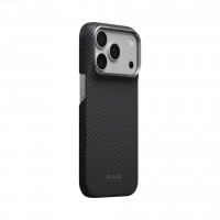 Чехол PITAKA Edge Case для iPhone 18 Pro / 17 Pro - 600D Black/Grey (Twill)