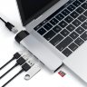 Хаб Satechi Aluminum Type-C Pro Hub Adapter With Ethernet для MacBook Pro (USB-C) серебристый (ST-TCPHES) - фото № 2
