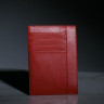 Картхолдер+ из гладкой натуральной кожи DOST Leather Co. красный