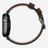 Кожаный ремешок Nomad Modern Band для Apple Watch 49/45/44/42 мм коричневый/черный (Brown/Black) - фото № 2