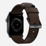 Кожаный ремешок Nomad Modern Band для Apple Watch 49/45/44/42 мм коричневый/черный (Brown/Black) - фото № 3