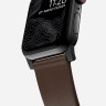 Кожаный ремешок Nomad Modern Band для Apple Watch 49/45/44/42 мм коричневый/черный (Brown/Black) - фото № 4
