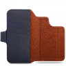 Кожаная обложка-кошелек Vaja Wallet wrap add-on V-Mag для iPhone 16 Pro синий (Floater Indigo) - фото № 2