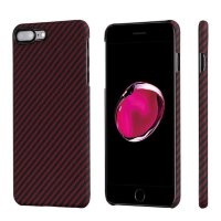 Чехол PITAKA MagEZ Case для iPhone 7/8 Plus бордовый карбон Twill (KI8003S)
