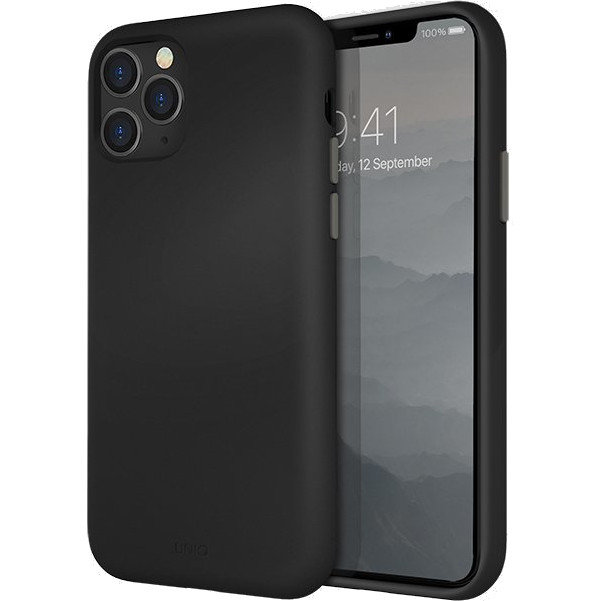 Чехол Uniq LINO Hue для iPhone 11 Pro Max чёрный (Black)