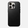 Кожаный чехол Nomad Traditional Leather Case с MagSafe для iPhone 16 Pro черный (Black) - фото № 3