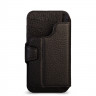 Кожаная обложка-кошелек Vaja Wallet wrap add-on V-Mag для iPhone 16 Pro черный (Floater Black) - фото № 3