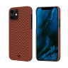 Чехол PITAKA MagEZ Case для iPhone 12 красный карбон ёлочка Herringbone (KI1207M)