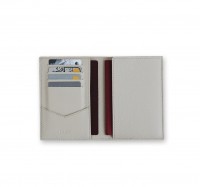 Чехол-книжка для паспорта, карт, прав из натуральной кожи DOST Leather Co. бежевый