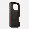 Кожаный чехол Nomad Traditional Leather Case с MagSafe для iPhone 16 Pro коричневый (Brown) - фото № 6