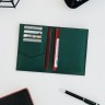 Чехол-книжка для паспорта, карт, прав из натуральной кожи DOST Leather Co. зеленый - фото № 6