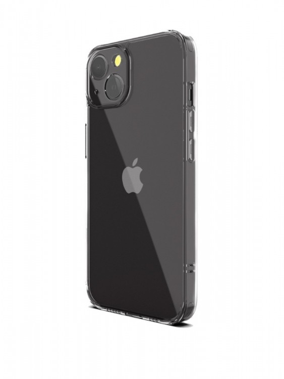 Силиконовый чехол Gurdini с защитой камеры 1 мм для iPhone 13 серый