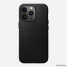 Кожаный чехол Nomad Modern Leather Case MagSafe для iPhone 13 Pro черный (Black) - фото № 3