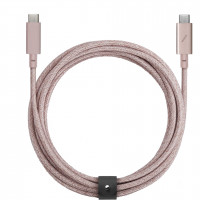 Кабель Native Union Belt Cable Pro USB-C to USB-C 2.4 м розовый