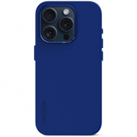 Чехол Decoded AntiMicrobial Silicone с MagSafe для iPhone 15 Pro синий (Galactic Blue)