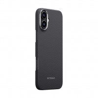 Чехол PITAKA Ultra-Slim Case для iPhone 16 Plus - черный 600D Twill