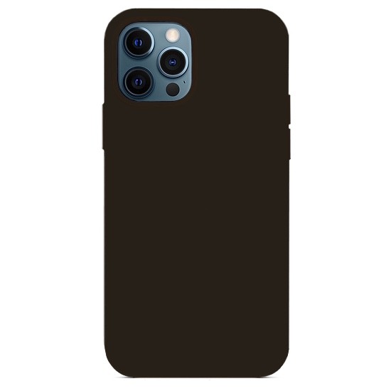 Силиконовый чехол Gurdini Silicone Case для iPhone 12 / 12 Pro чёрный (Black)