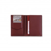 Чехол-книжка для паспорта, карт, прав из натуральной кожи DOST Leather Co. бордовый