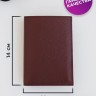 Чехол-книжка для паспорта, карт, прав из натуральной кожи DOST Leather Co. бордовый - фото № 2