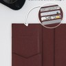 Чехол-книжка для паспорта, карт, прав из натуральной кожи DOST Leather Co. бордовый - фото № 3