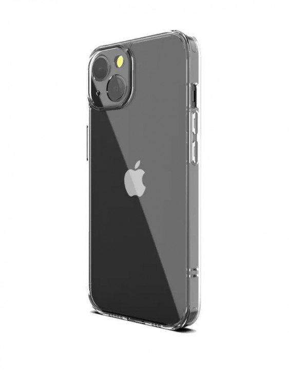 Силиконовый чехол Gurdini с защитой камеры 1 мм для iPhone 13 mini прозрачный