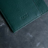 Картхолдер+ из зернистой натуральной кожи DOST Leather Co. зеленый - фото № 2