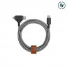 Кабель Native Union Belt Cable Duo USB-C to USB-C & Lightning 1.5 м зебра