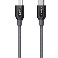 Кабель Anker PowerLine+ USB-C to USB-C 2.0 Nylon Braided (0,9 метра) серый