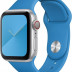 Силиконовый ремешок Gurdini для Apple Watch 44/45/49 мм синяя волна