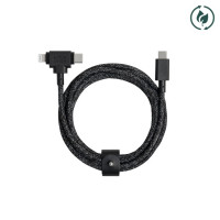 Кабель Native Union Belt Cable Duo USB-C to USB-C & Lightning 1.5 м черный