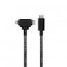 Кабель Native Union Belt Cable Duo USB-C to USB-C & Lightning 1.5 м черный - фото № 2