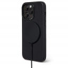 Чехол Decoded Leather Back Cover с MagSafe для iPhone 14 Pro Max черный (Black) - фото № 2