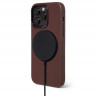 Чехол Decoded Leather Back Cover с MagSafe для iPhone 14 Pro Max коричневый (Brown) - фото № 2