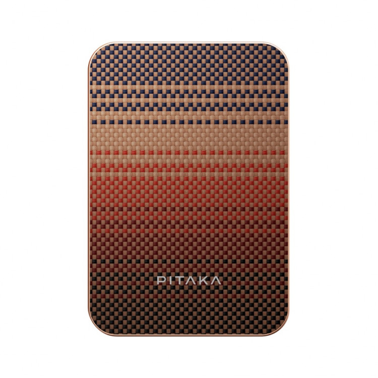 Внешний аккумулятор PITAKA Aramid Fiber Magnetic Power Bank Qi2 (5000 мАч) Sunset