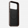 Кожаный чехол Nomad Traditional Horween Leather Case для iPhone 17 Pro коричневый (Rustic Brown) - фото № 5