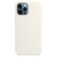 Силиконовый чехол S-Case Silicone Case для iPhone 12 / 12 Pro белый (White)