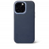 Чехол Decoded Leather Back Cover с MagSafe для iPhone 14 Pro Max синий (Navy)