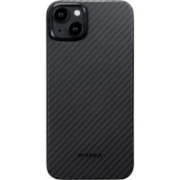 Чехол PITAKA MagEZ Case 4 для iPhone 15 Plus черно-серый 1500D Twill (KI1501M)