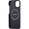 Чехол PITAKA MagEZ Case 4 для iPhone 15 Plus черно-серый 1500D Twill (KI1501M) - фото № 4