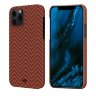 Чехол PITAKA MagEZ Case для iPhone 12 Pro красный карбон ёлочка Herringbone (KI1207P)
