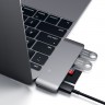 USB-хаб Satechi Type-C USB 3.0 Pass-through Hub (ST-TCUPM) серый космос - фото № 5