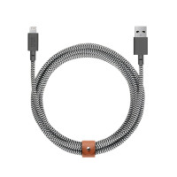 Кабель Native Union Belt Cable XL USB-A to Lightning 3 м зебра